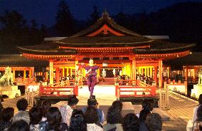 Fashion show staged at Shinto shrine